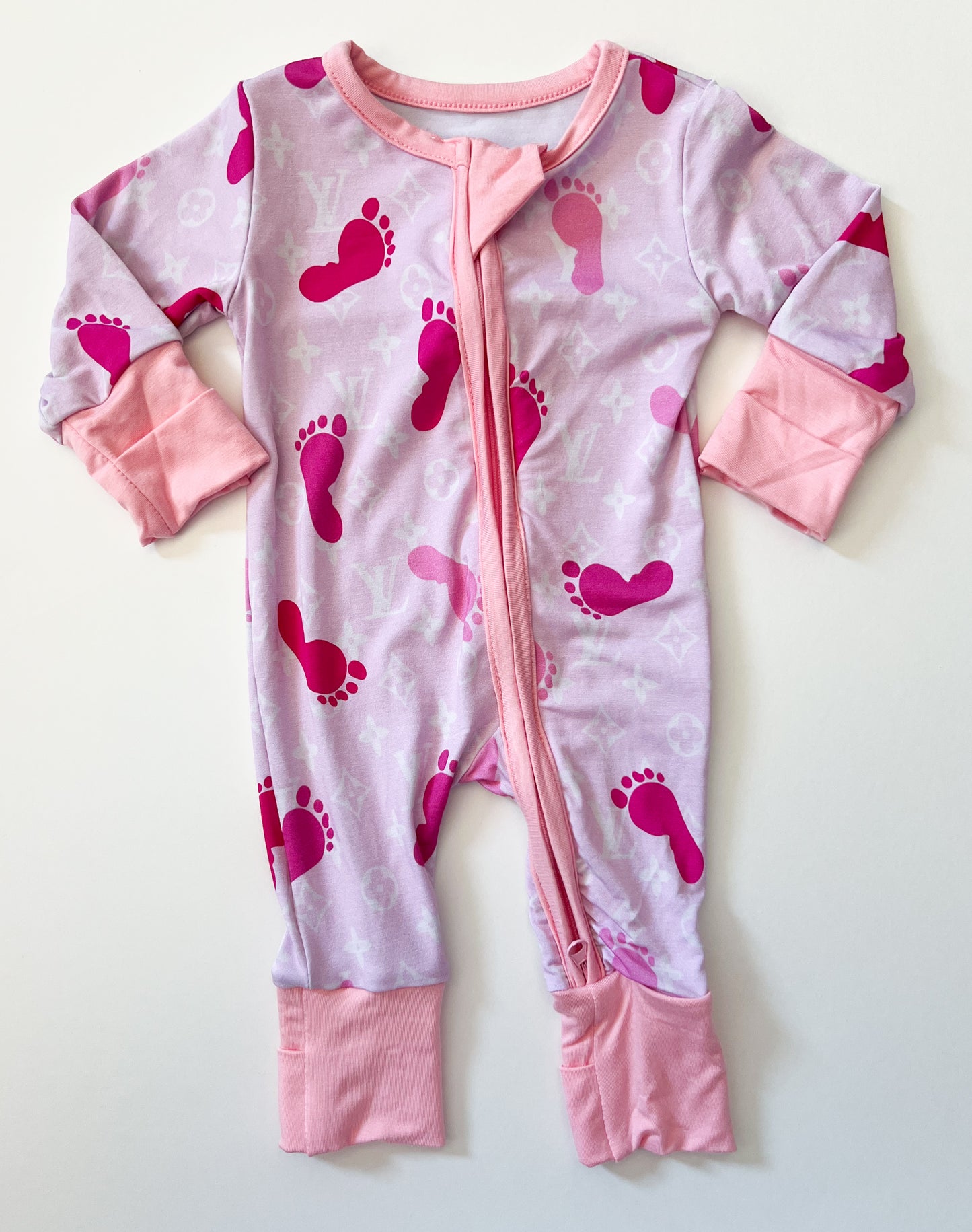 Pink Newborn Bamboo Zippy