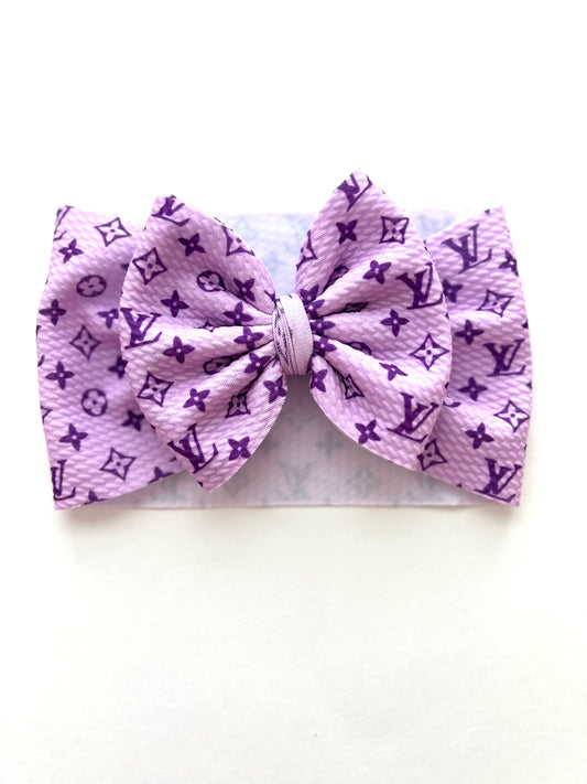 Purple L Bow
