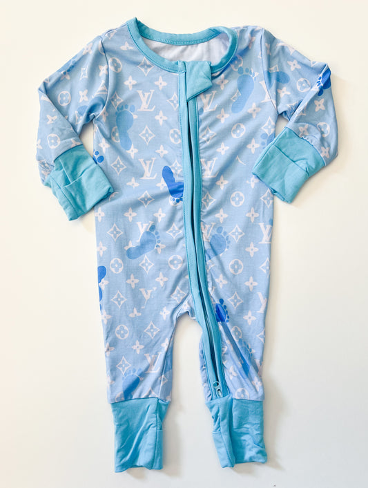 Blue Newborn Bamboo Zippy *slight misprint*