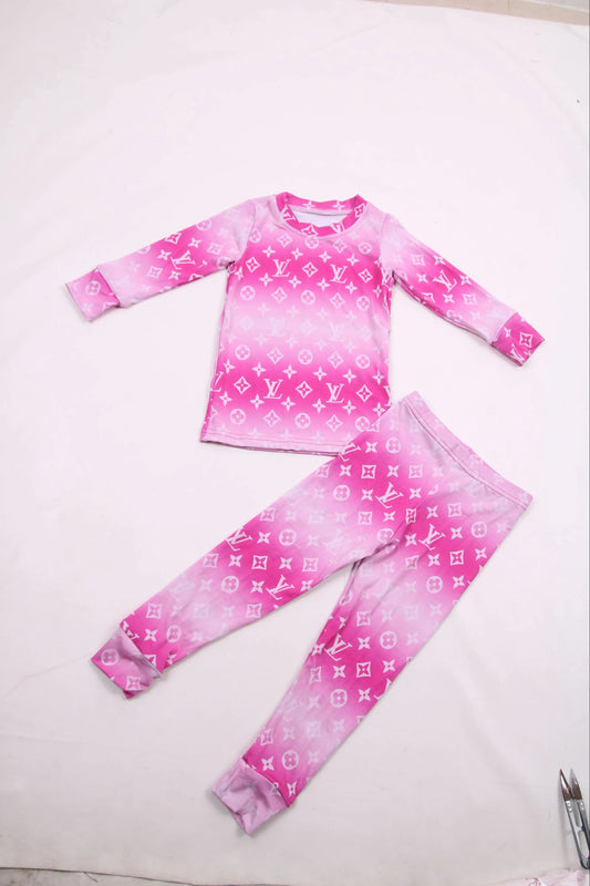 Pink Ombre L Bamboo 2pc PJ Set